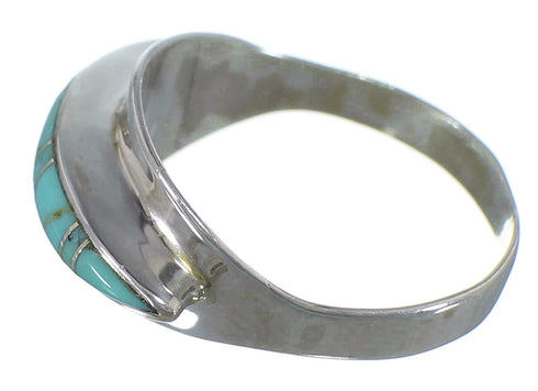 Southwest Sterling Silver Turquoise Ring Size 6-1/4 QX86387